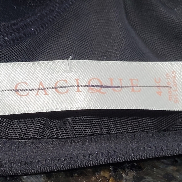 Cacique RN118641 Black T-Shirt Wired Lightly Lined Bra Size 44C EUC - Picture 4 of 4